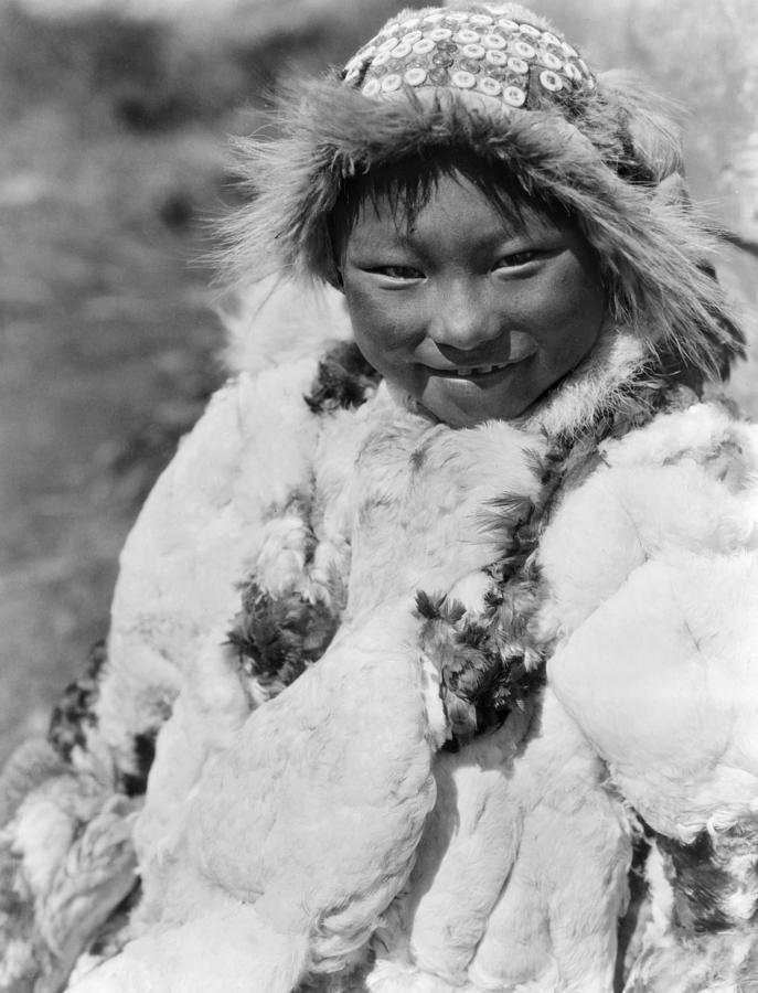 Alaska Eskimo Child Photograph by Edward Curtis
