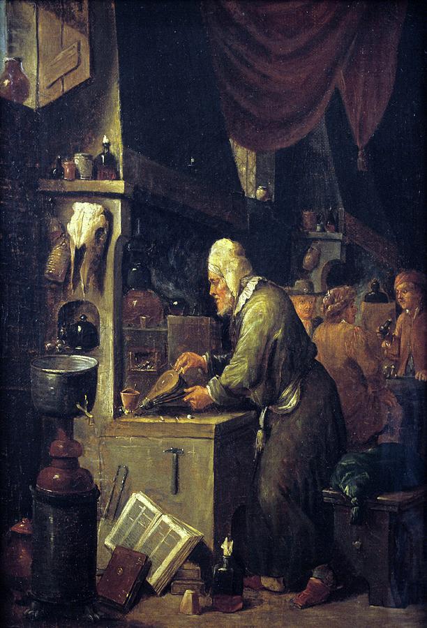 The Alchemist Photograph - Alchemist At Work #2 by Will Brown/chemical Heritage Foundation/science Photo Library