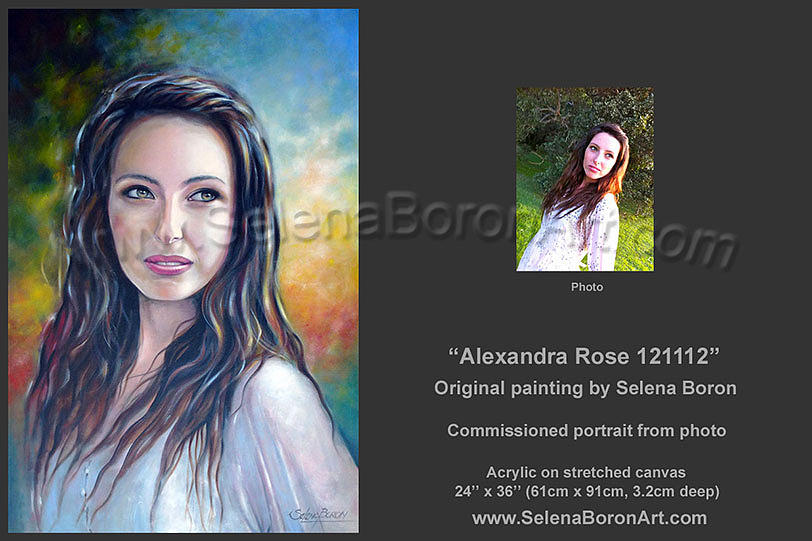 Portrait Painting - Alexandra Rose 121112 #2 by Selena Boron
