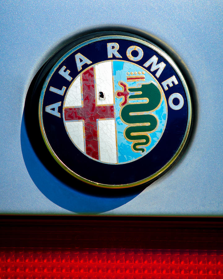 Car Photograph - Alfa Romeo Emblem #4 by Jill Reger