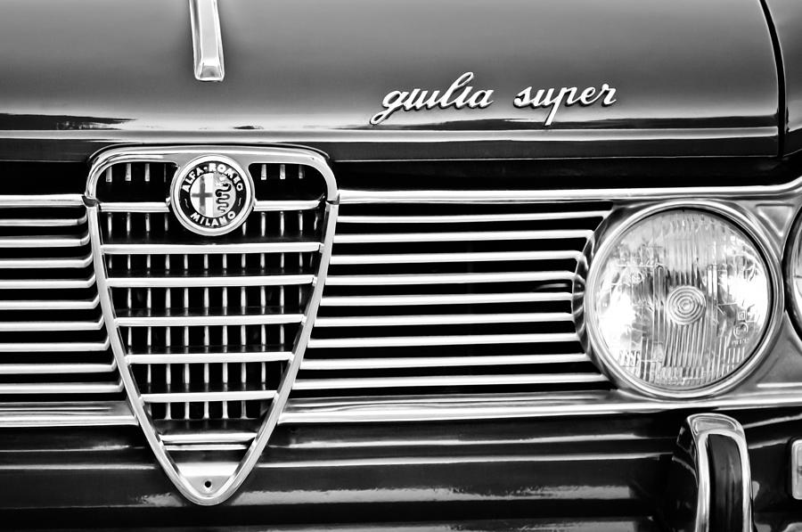 Alfa-Romeo Guilia Super Grille Emblem #2 Photograph by Jill Reger