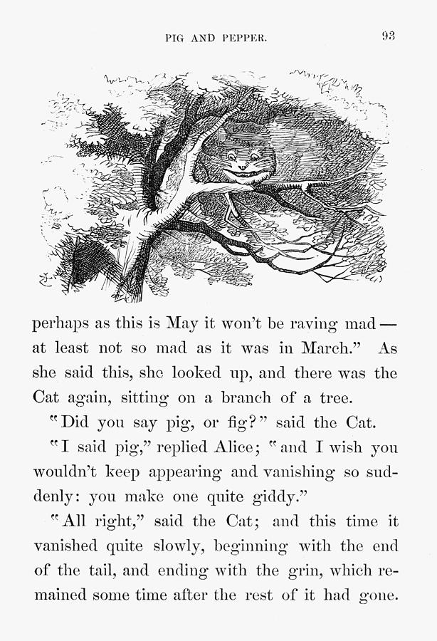 Alice In Wonderland, 1865 #2 Drawing by Granger