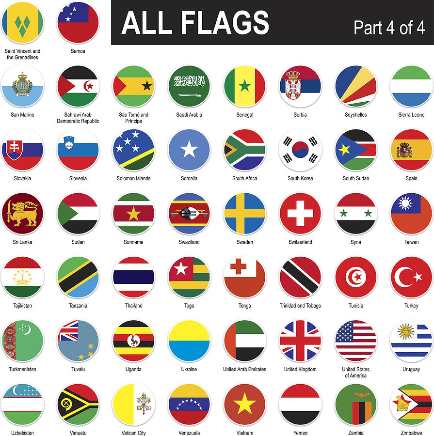 All World Flags Drawing by Kosmozoo