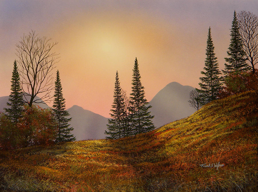 Alpine Sunset Painting by Frank Wilson