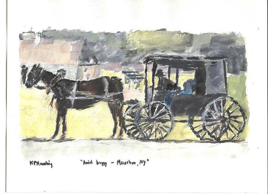 Amish Buggy Painting by Kevin Harding - Fine Art America