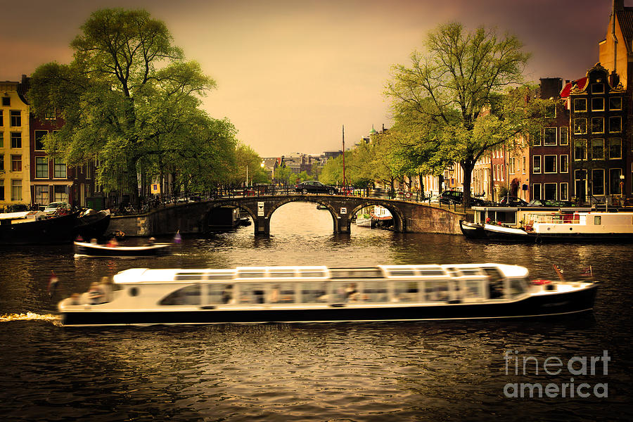 Amsterdam Romantic bridge over canal #2 Photograph by Michal Bednarek