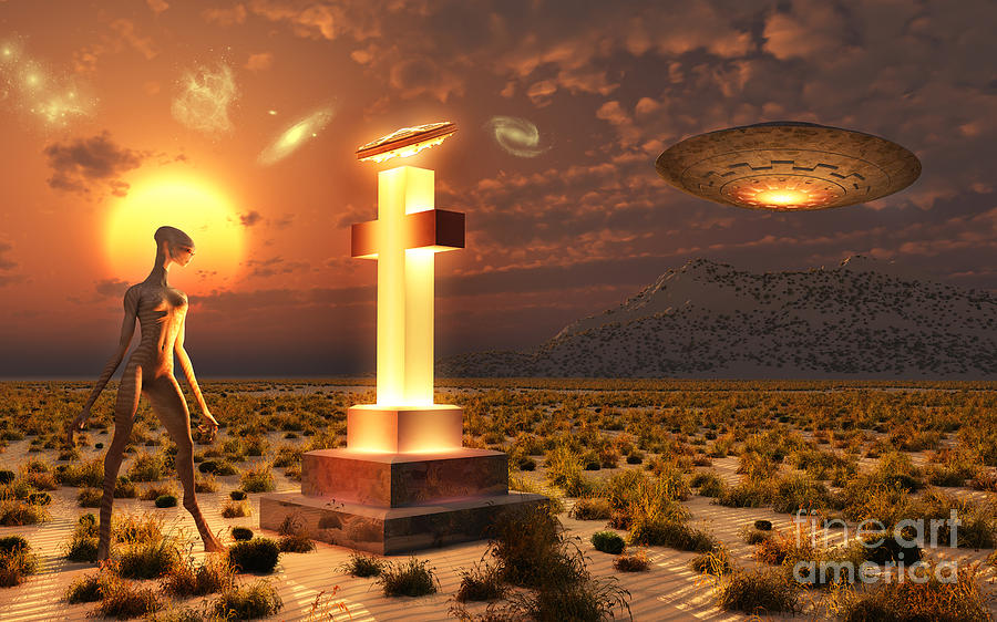Science Fiction Digital Art - An Alien Returning To The Famous Crash #2 by Mark Stevenson