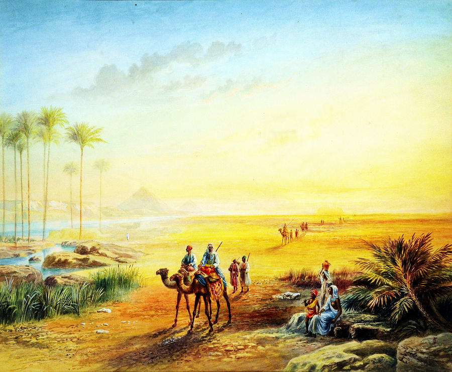 An Oasis At Giza Painting