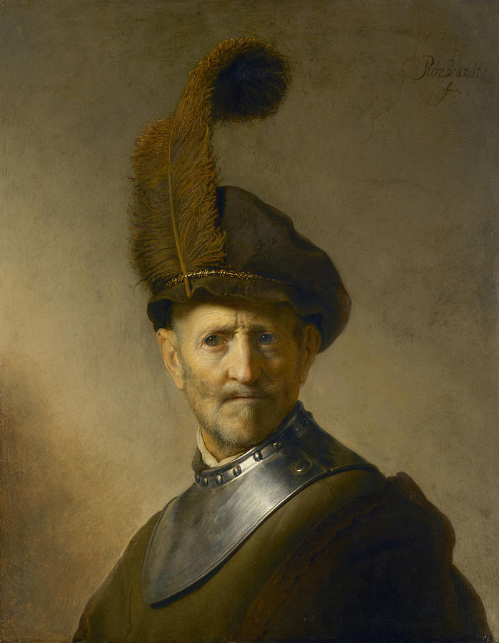 An Old Man In Military Costume #2 Painting by Celestial Images
