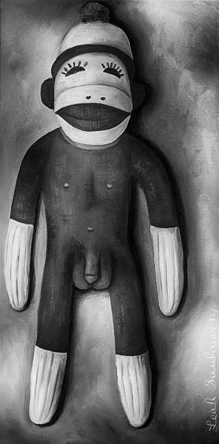 Anatomically Correct Male Sock Monkey #2 Painting by Leah Saulnier The Painting Maniac