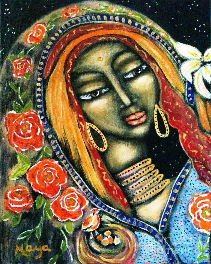 Flower Painting - Ancient Mother by Maya Telford