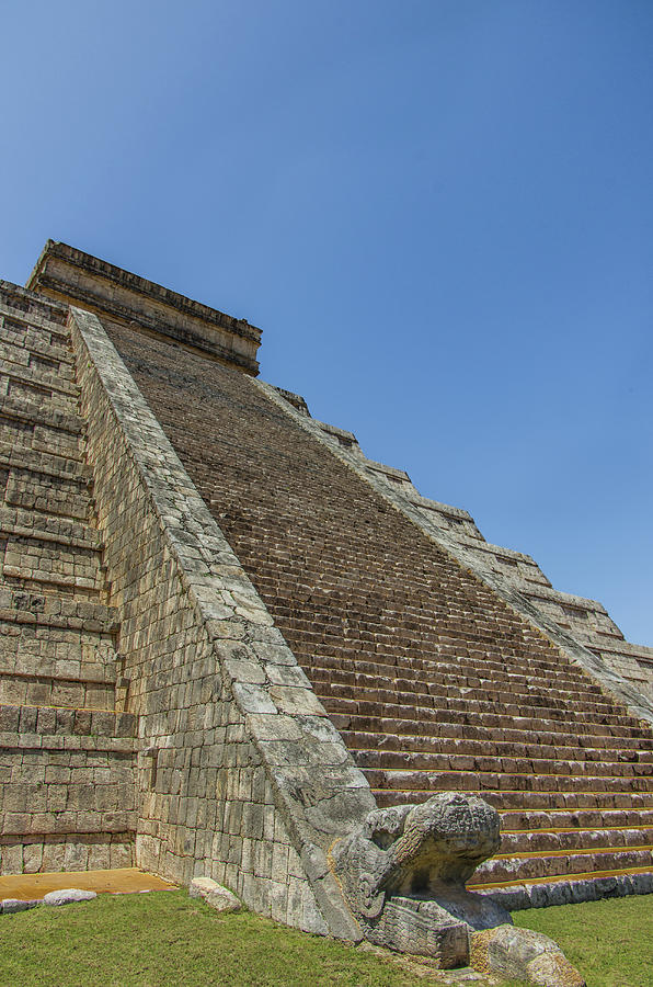 Mayan Photograph - Ancient Step Pyramid Kukulkan #2 by Jerry Ginsberg
