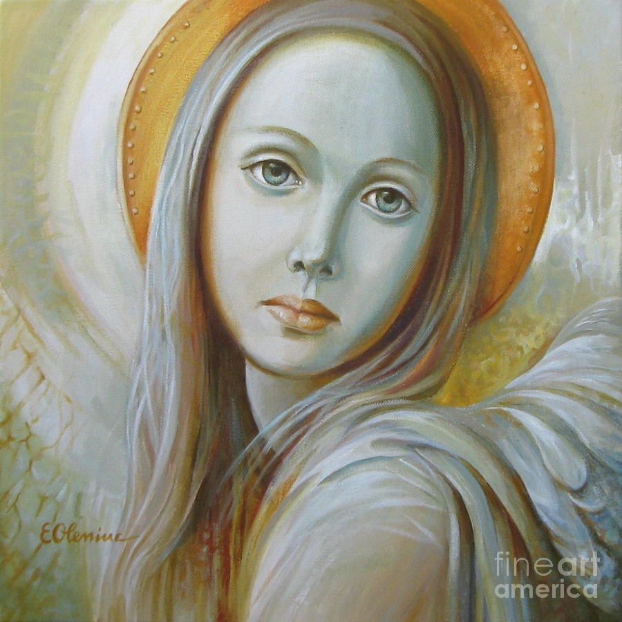 Angel #1 Painting by Elena Oleniuc