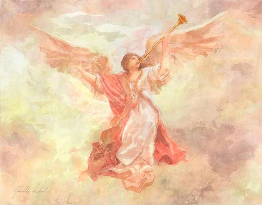 Music Painting - Angel Heralds the Dawn #2 by John Alan Warford