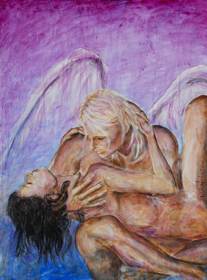 Angel In Love Painting by Nik Helbig