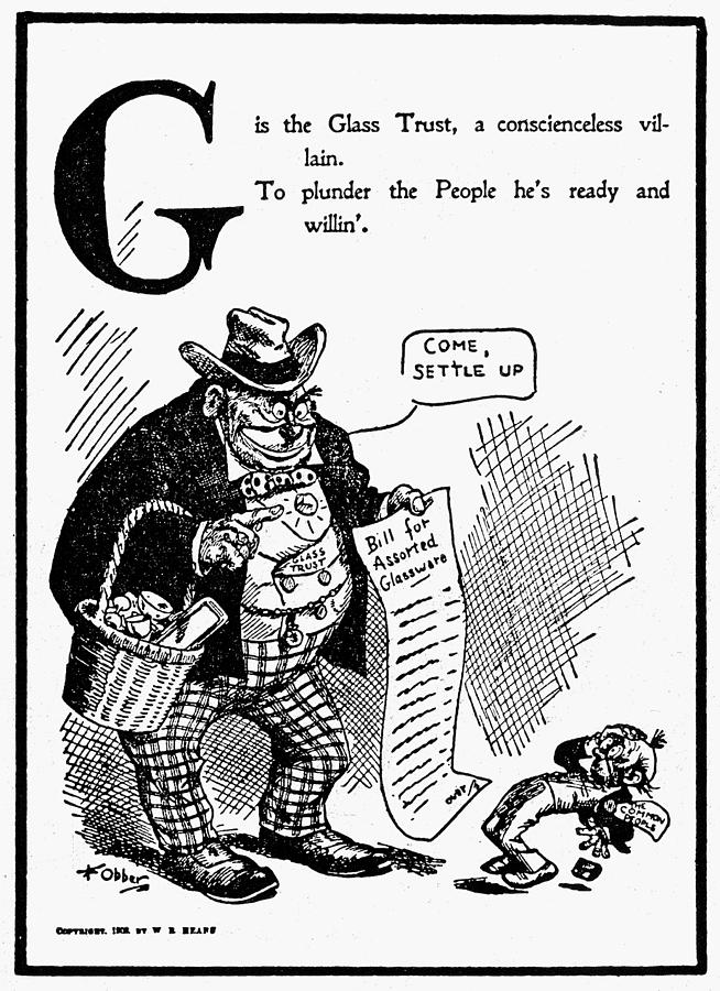 Anti-trust Cartoon, 1902 #2 Painting by Granger