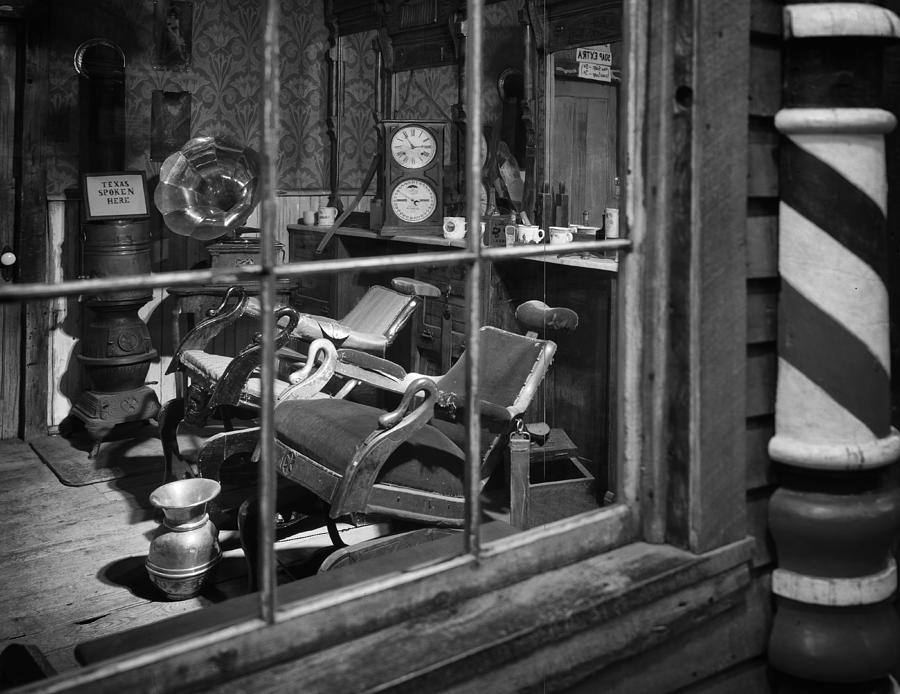 Vintage Photograph - Antique Barbershop  #2 by Mountain Dreams