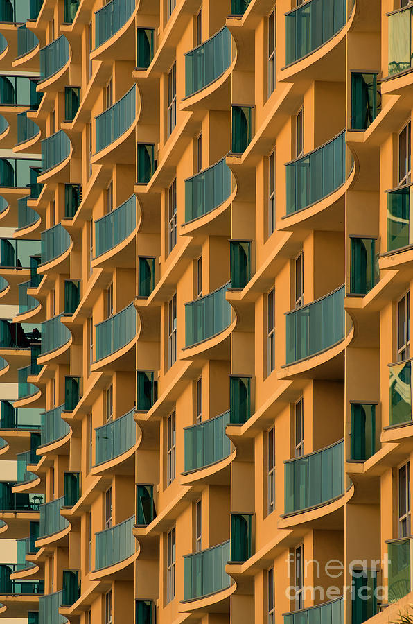 Apartment Balconies #2 Photograph by Les Palenik