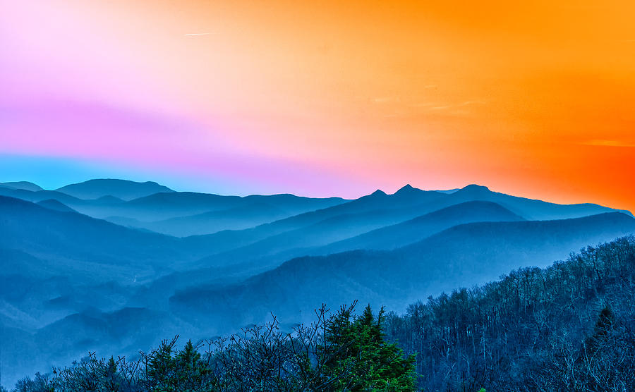 Smoky Mountain Sunset Photograph by Victor Culpepper