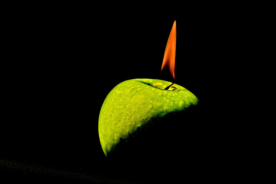 Apple on Fire #2 Photograph by Peter Lakomy