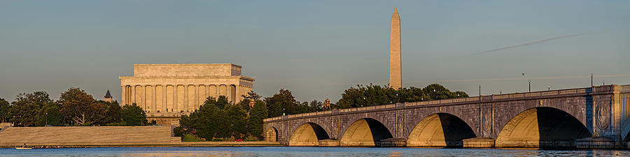 Lincoln Memorial Photograph - Arlington Memorial Bridge With Lincoln #2 by Panoramic Images