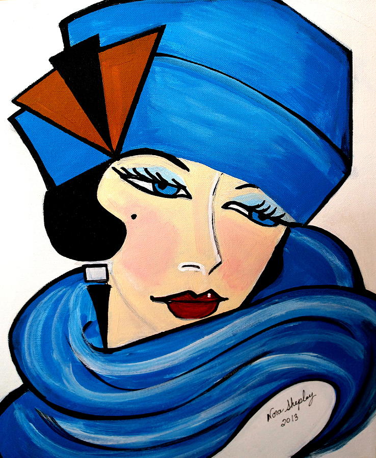 1920s Girl Painting by Nora Shepley