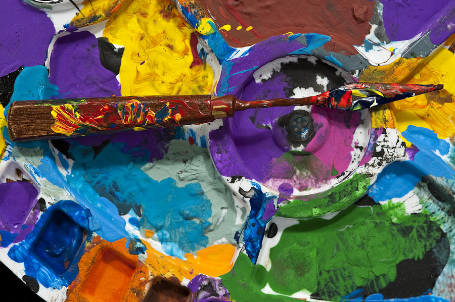 Artist palette with paint knife  #2 Photograph by Jim Corwin