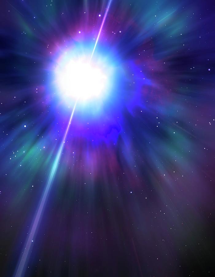 Artwork Of A Gamma-ray Burster #2 Photograph by Mark Garlick/science Photo Library