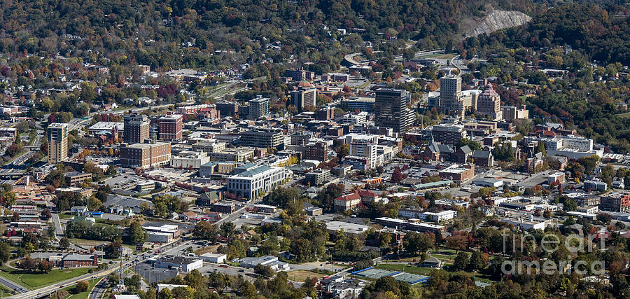 Asheville Downtown Real Estate Aerial #1 Photograph by David Oppenheimer
