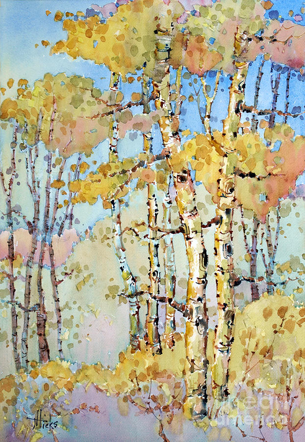Tree Painting - Aspen Color by Joyce Hicks