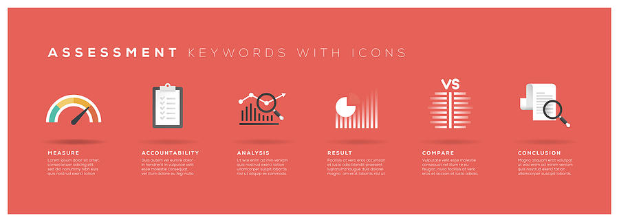 Assessment Keywords with Icons #2 Drawing by Enis Aksoy