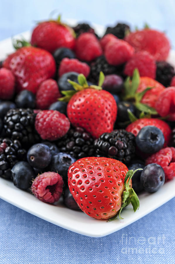 Assorted fresh berries 2 Photograph by Elena Elisseeva