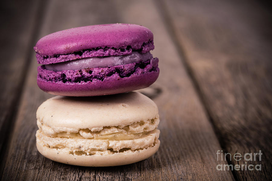 Cake Photograph - Assorted macaroons vintage #2 by Jane Rix