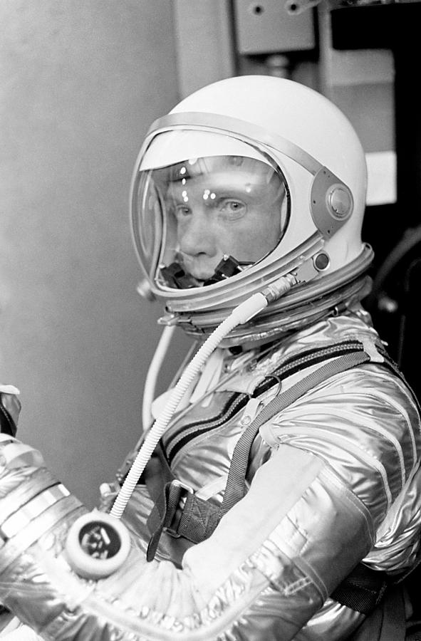 Astronaut John Glenn - Mercury Atlas 6 Photograph by War Is Hell Store