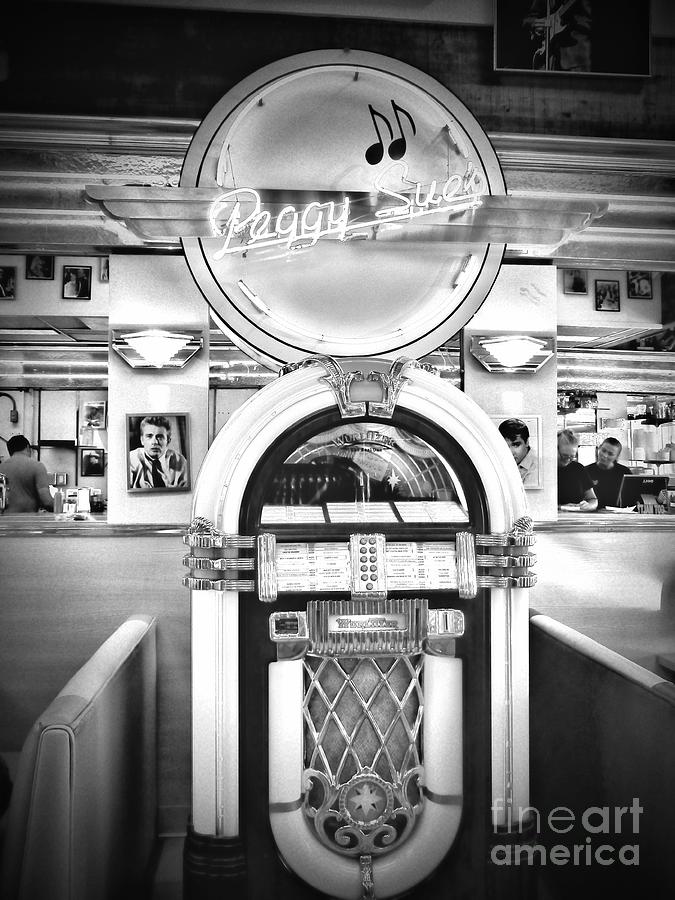 Black And White Photograph - At The Diner #2 by Peggy Hughes