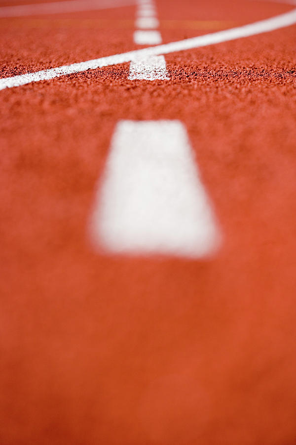 Athletics Race Track Markings #2 Photograph by Gustoimages/science Photo Library