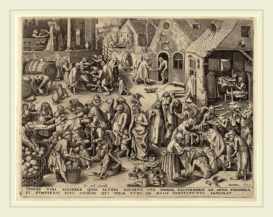 Attributed To Philip Galle After Pieter Bruegel The Elder Drawing by ...