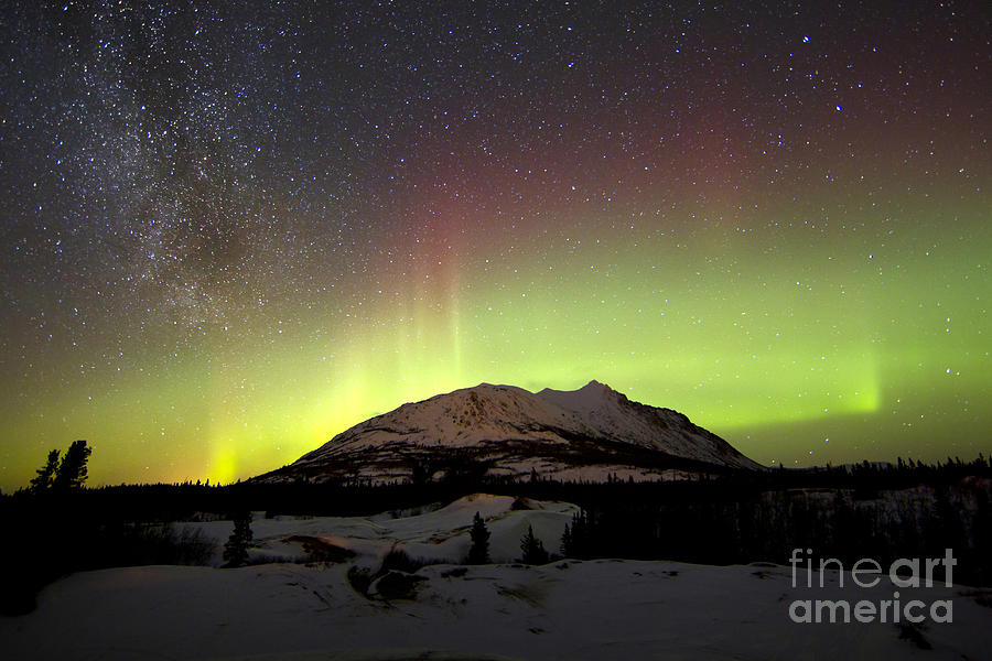 Aurora Borealis And Milky Way #2 Photograph by Joseph Bradley