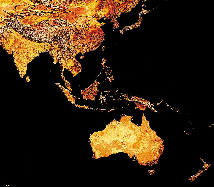 Australasia And South-eastern Asia #2 Photograph by Dynamic Earth Imaging/science Photo Library