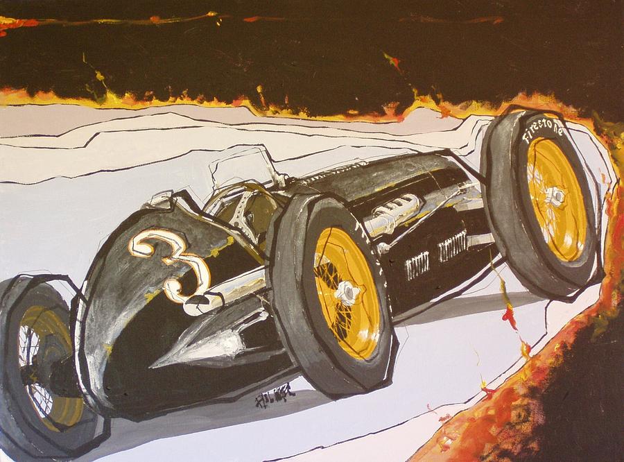 Indianapolis Painting - Automobile Racing #3 by Paul Guyer