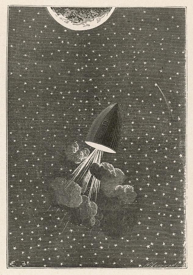 'autour De La Lune' ('round The Moon') Drawing by Mary Evans Picture ...