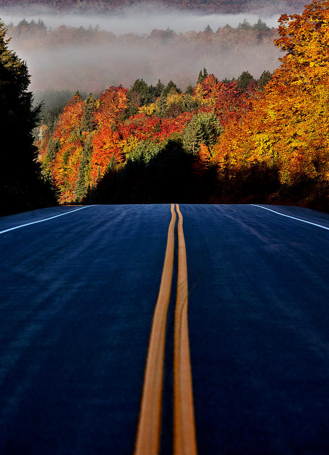 Autumn Colors and road  #2 Photograph by Mark Duffy