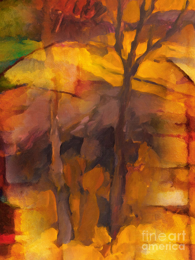Impressionism Painting - Autumn Gold #2 by Lutz Baar