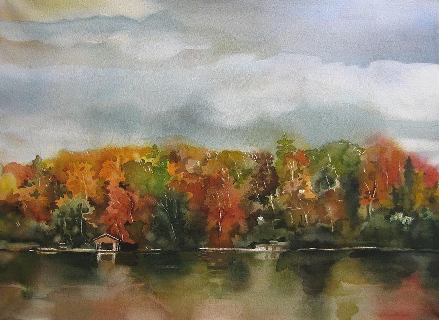 Autumn Lake #1 Painting by Alfred Ng