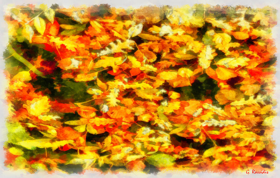 Autumn leaves 2 Painting by George Rossidis