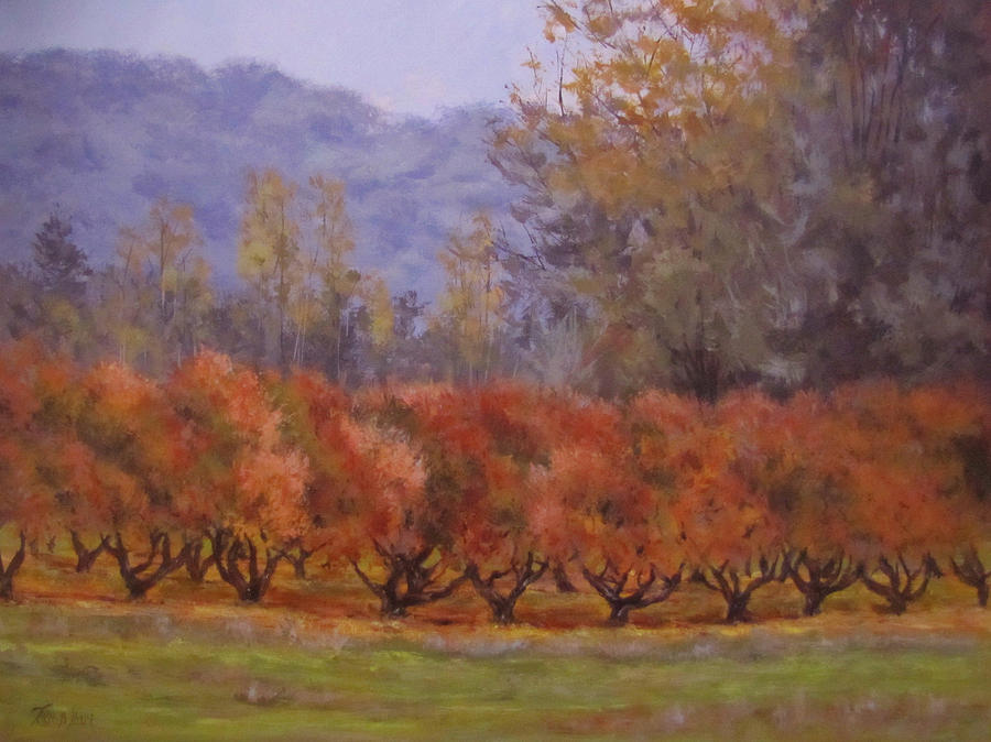 Autumn Orchard Painting by Karen Ilari