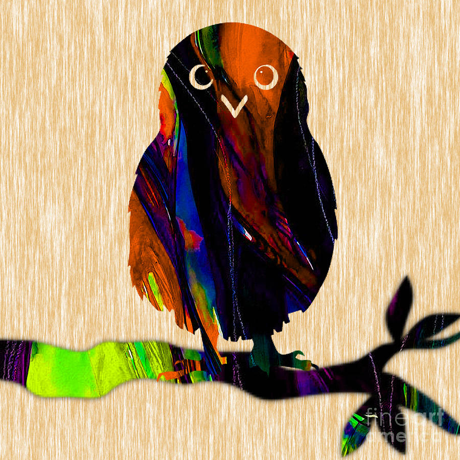 Owl Mixed Media - Baby Owl #2 by Marvin Blaine