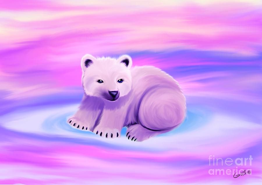 Baby Polar Bear  #1 Painting by Nick Gustafson