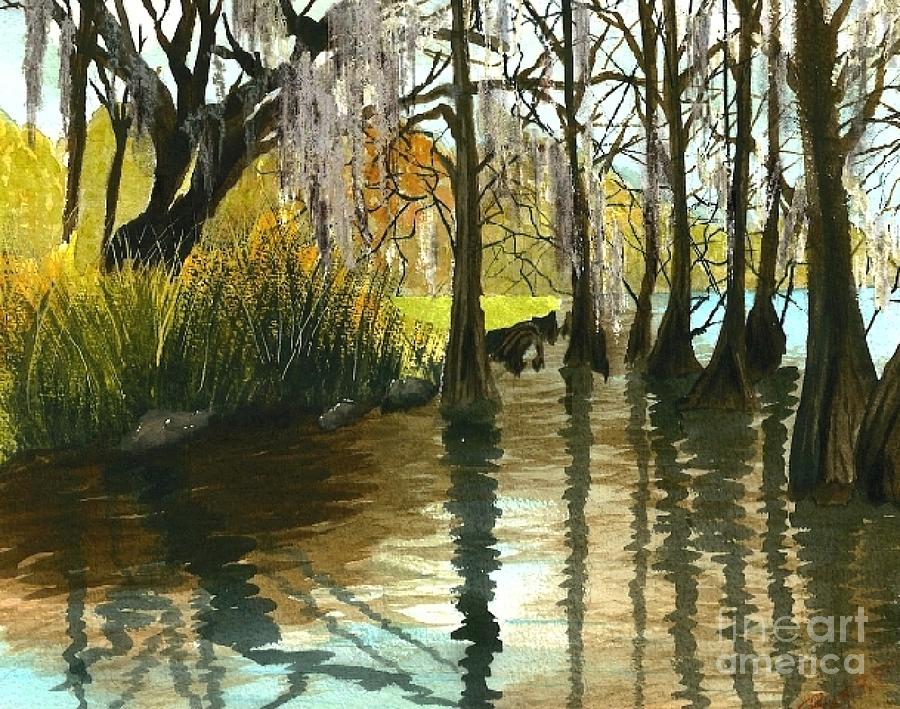 Louisiana Painting - Back Home in Louisiana by Linda Burrow Louisiana Painting - Back Home in Louisiana by Linda Burrow