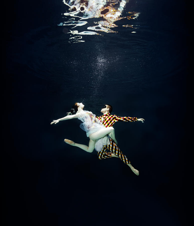 2 Ballet Dancers Underwater Photograph by Henrik Sorensen